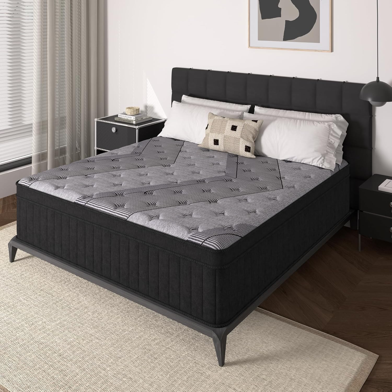 Memory Foam Mattress In A Box Queen - Queen Size Mattress, 12 Inch Hybrid