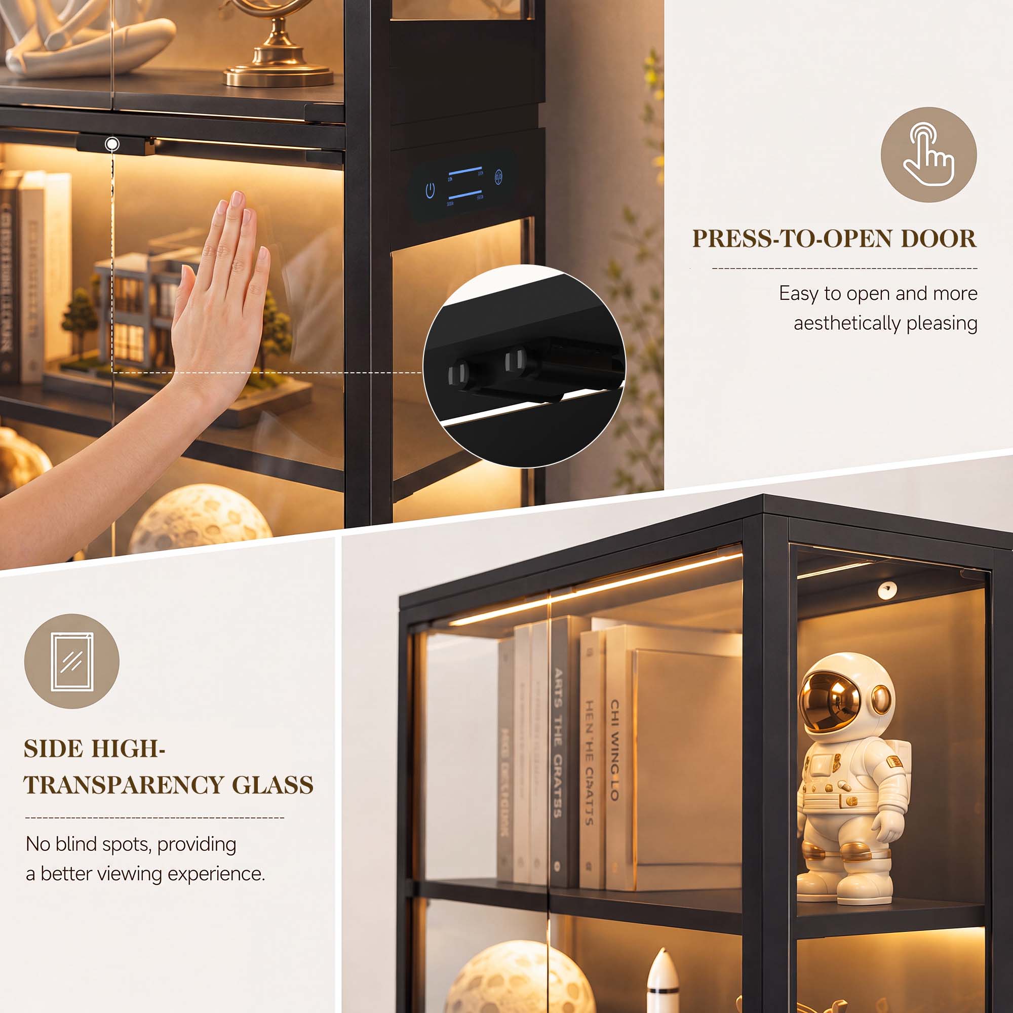 TCGBKAF 5‑Tier Display Cabinet - Storage 评论和价格