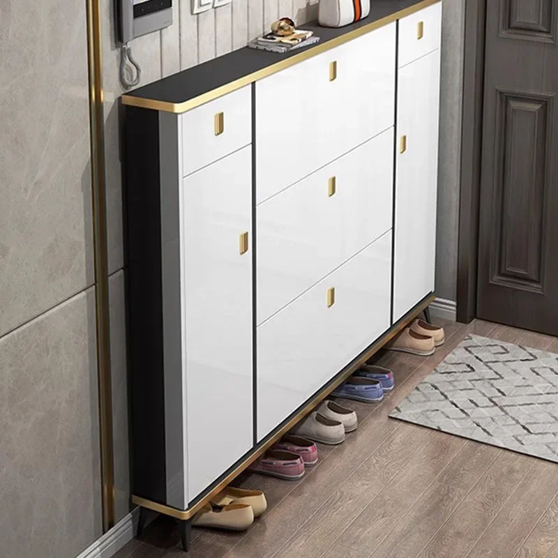 Ultra Thin Narrow Shoe Cabinet - Shoe Rack Cabinet Narrow Entryway 评论和价格