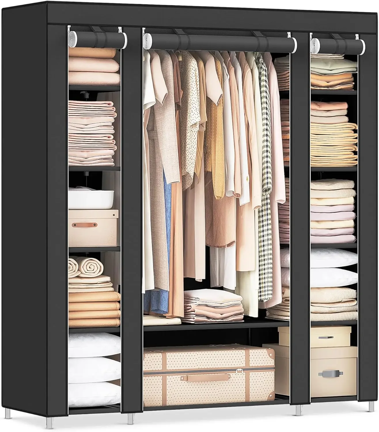 Cheng-Closet Wardrobe, Portabl - Wardrobe Closet Portable Fabric Cover 评论和价格