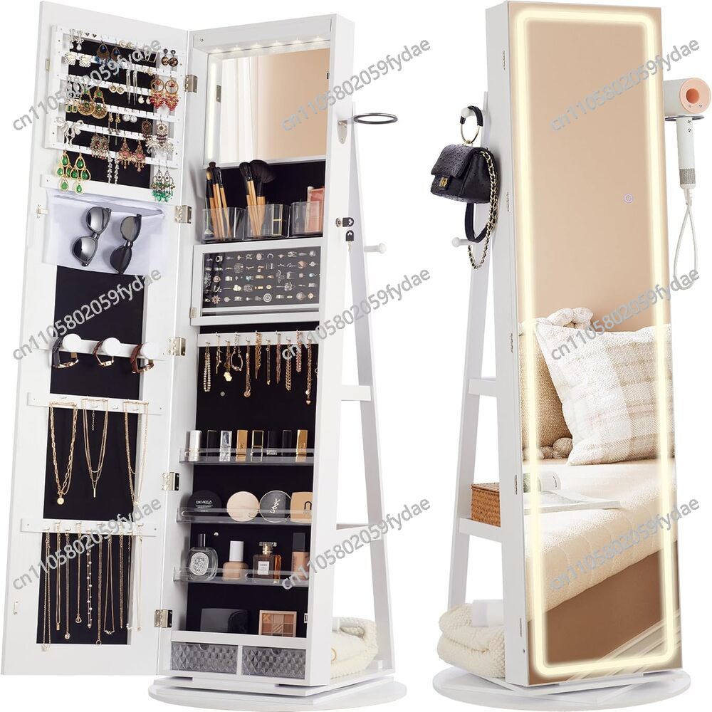 Mirror Jewelry Cabinet Standin - Full Length Mirror Jewelry Armoire 评论和价格