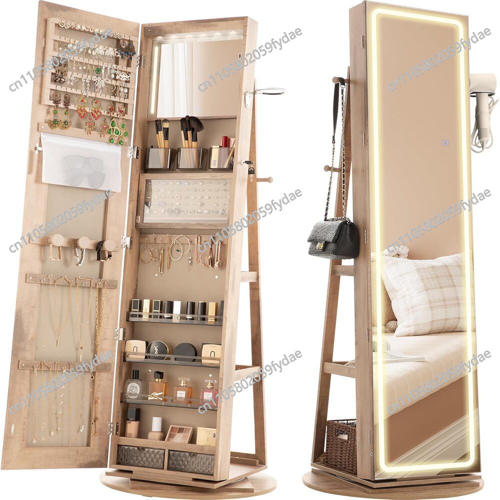 Mirror Jewelry Cabinet Standin - Full Length Mirror Jewelry Armoire 评论和价格