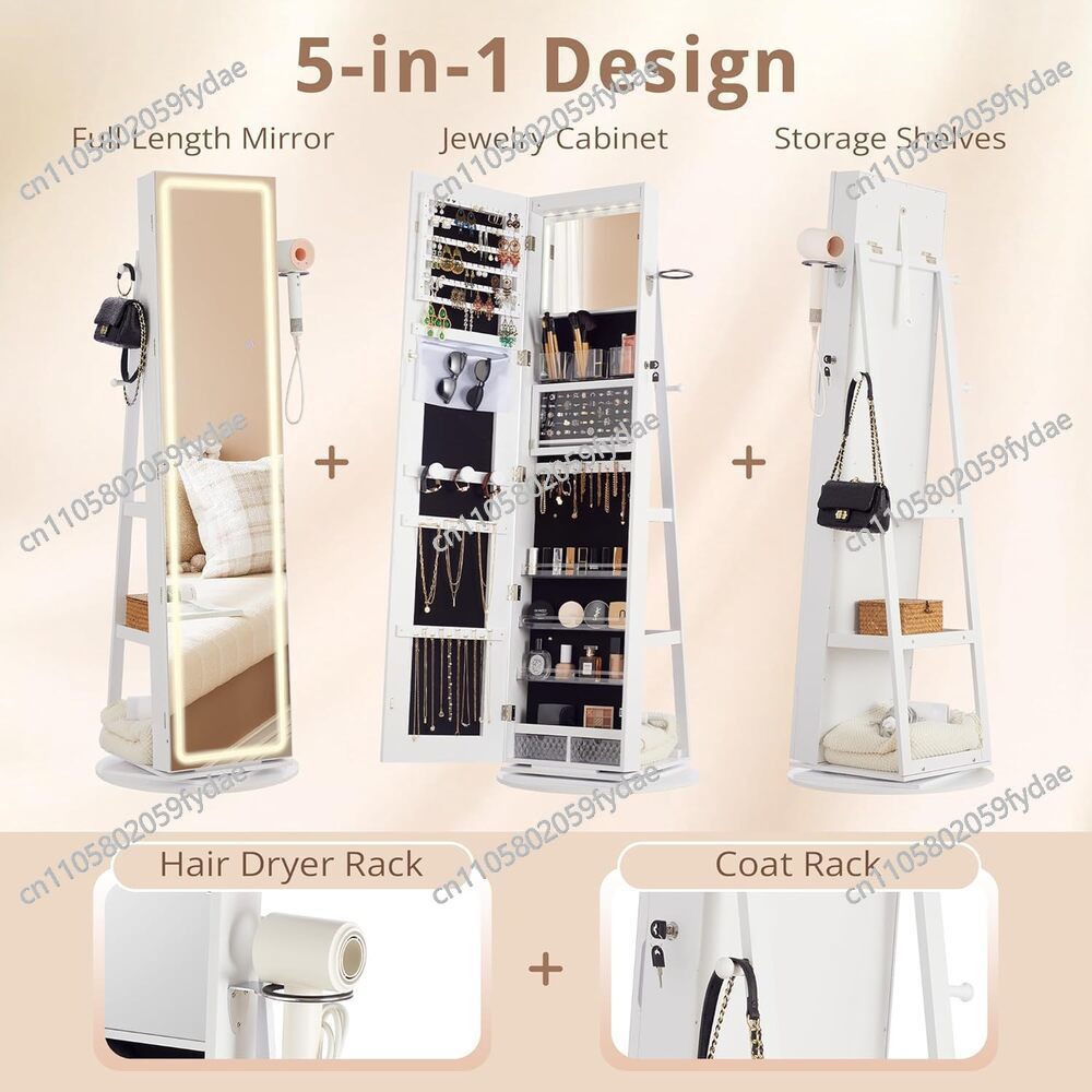 Mirror Jewelry Cabinet Standin - Full Length Mirror Jewelry Armoire 评论和价格