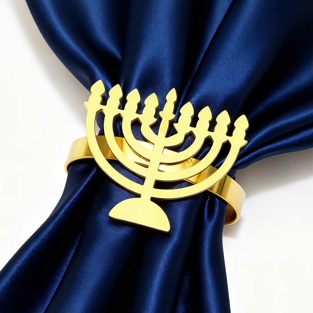 6Pcs Hanukkah Menorah Napkin R - Tables 评论和价格