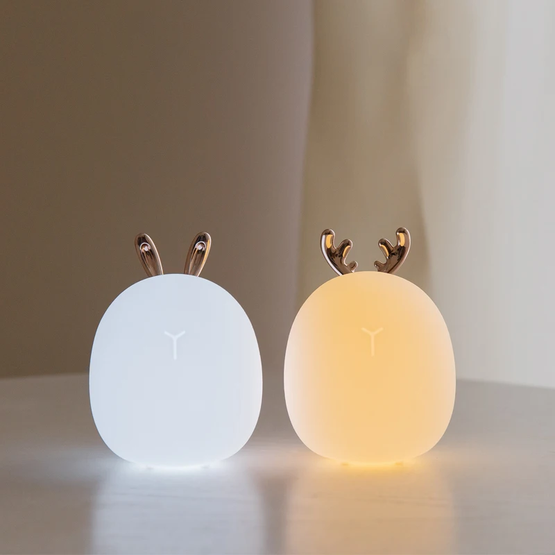 Led Carton Deer Rabbit Silicon - Floating Nightstand With Led Light 评论和价格