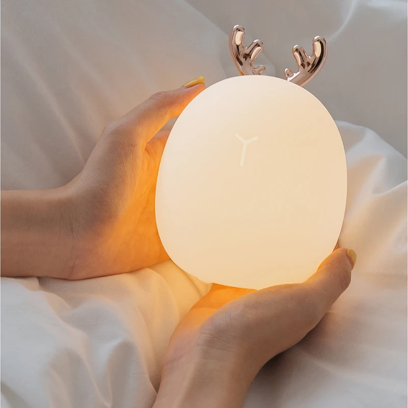 Led Carton Deer Rabbit Silicon - Floating Nightstand With Led Light 评论和价格