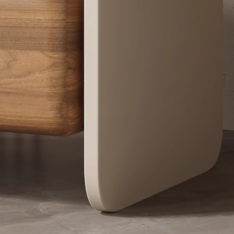 Luxury Solid Wood Rotating Nig - Solid Wood Nightstand 2 Drawers 评论和价格