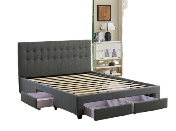 Modern  Double Bed Frame with  - King Size Bed Frame With Storage Drawers 评论和价格