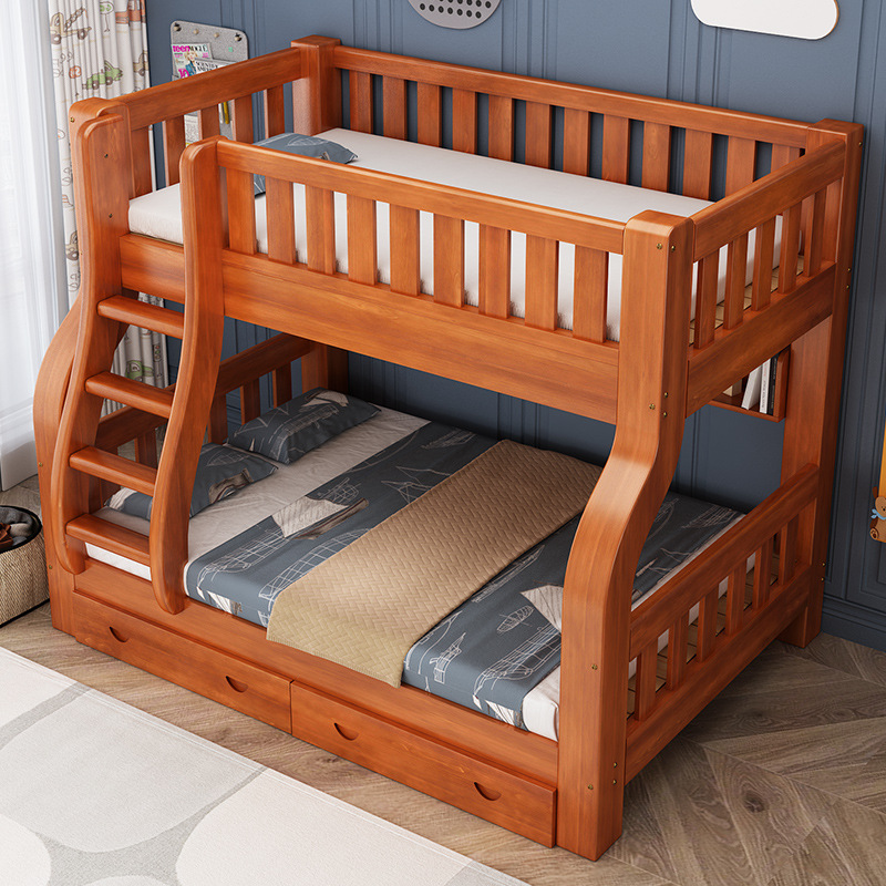 ko- Girls Adults Solid Wood Fr - Bunk Bed With Stairs And Slide 评论和价格