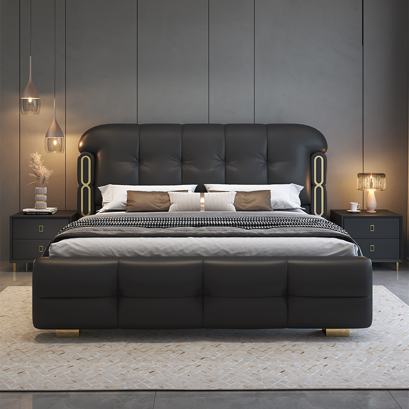 Modern Luxury Wooden Bedroom F - King Size Bed Frame With Storage Drawers 评论和价格