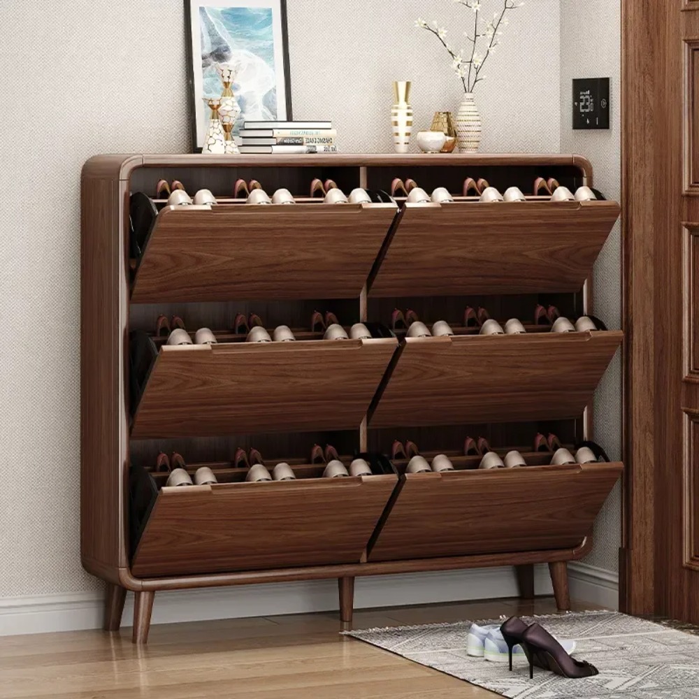 Slim Flip Door Shoe Cabinet Ru - Shoe Rack Cabinet Narrow Entryway 评论和价格