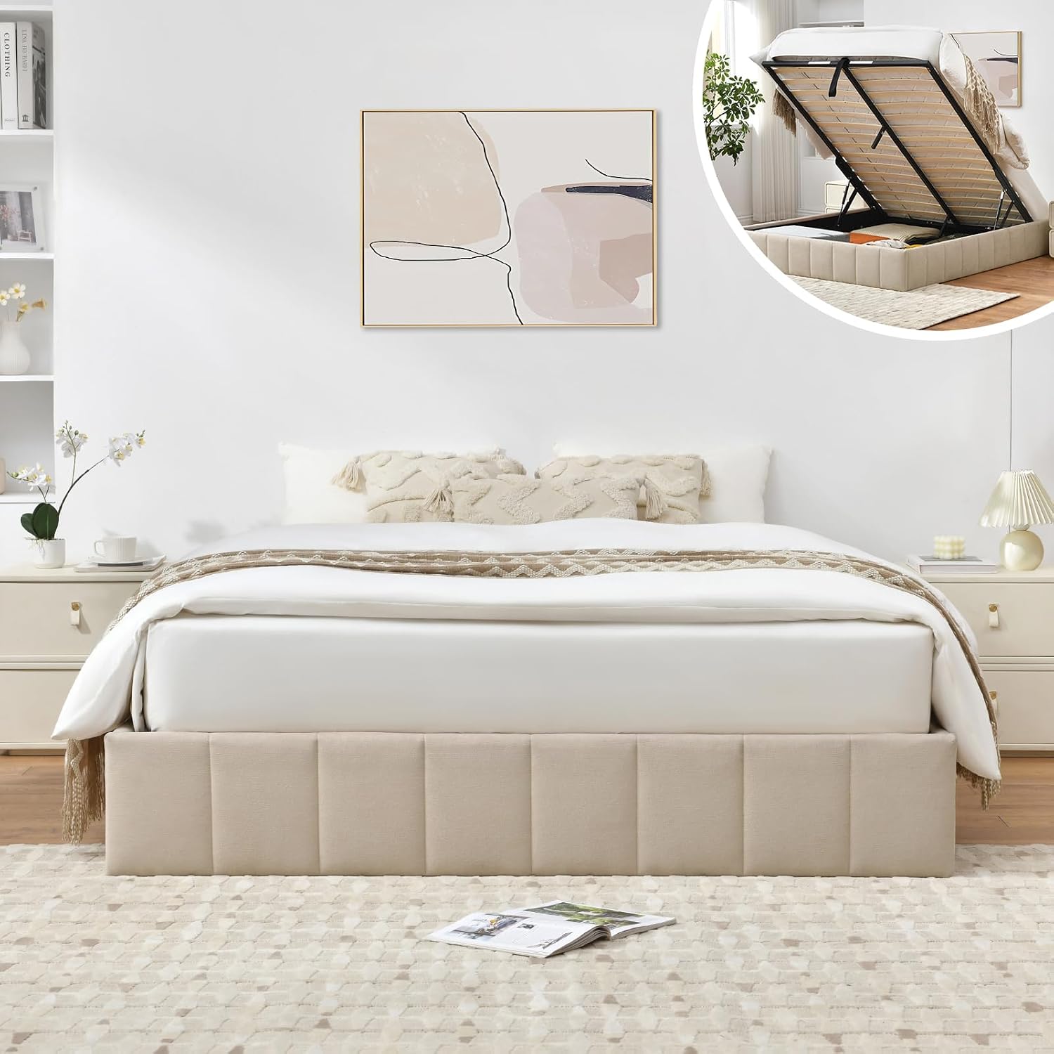 Full Size Lift Up Storage Bed  - Gas Lift Storage Bed Hydraulic 评论和价格