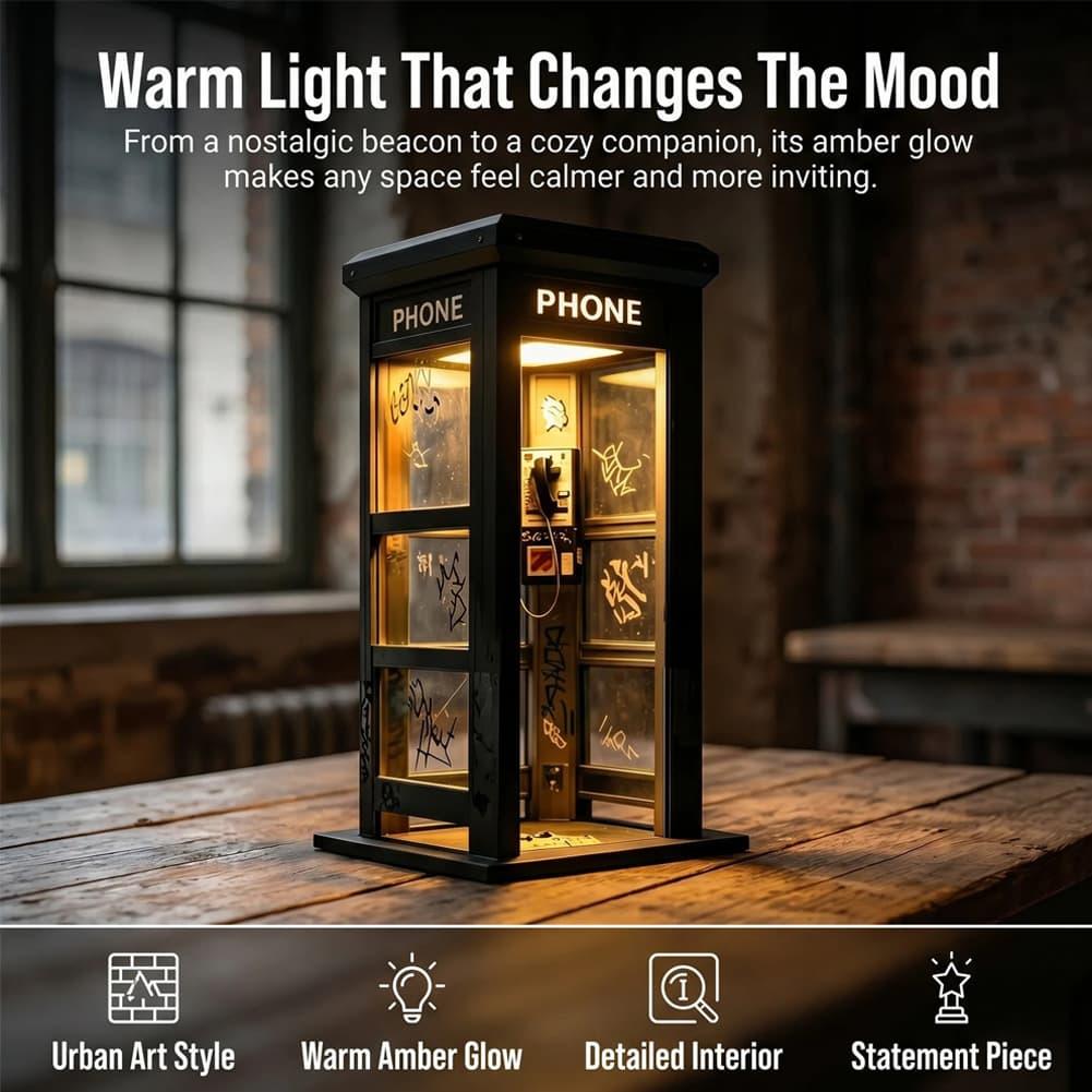 Retro Graffiti Phone Booth Tab - Bedroom Furniture 评论和价格