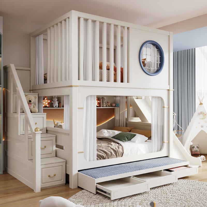 Kids' Bunk Beds with Slide and - Bunk Bed With Stairs And Slide 评论和价格
