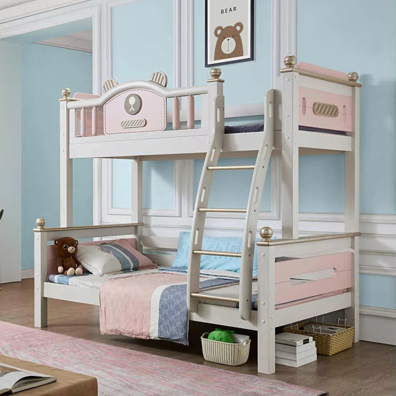 Modern Simple Solid Wood Multi - Bunk Bed With Stairs And Slide 评论和价格