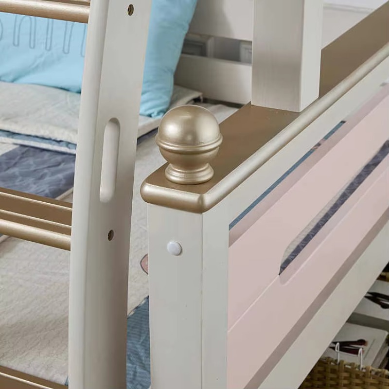 Modern Simple Solid Wood Multi - Bunk Bed With Stairs And Slide 评论和价格