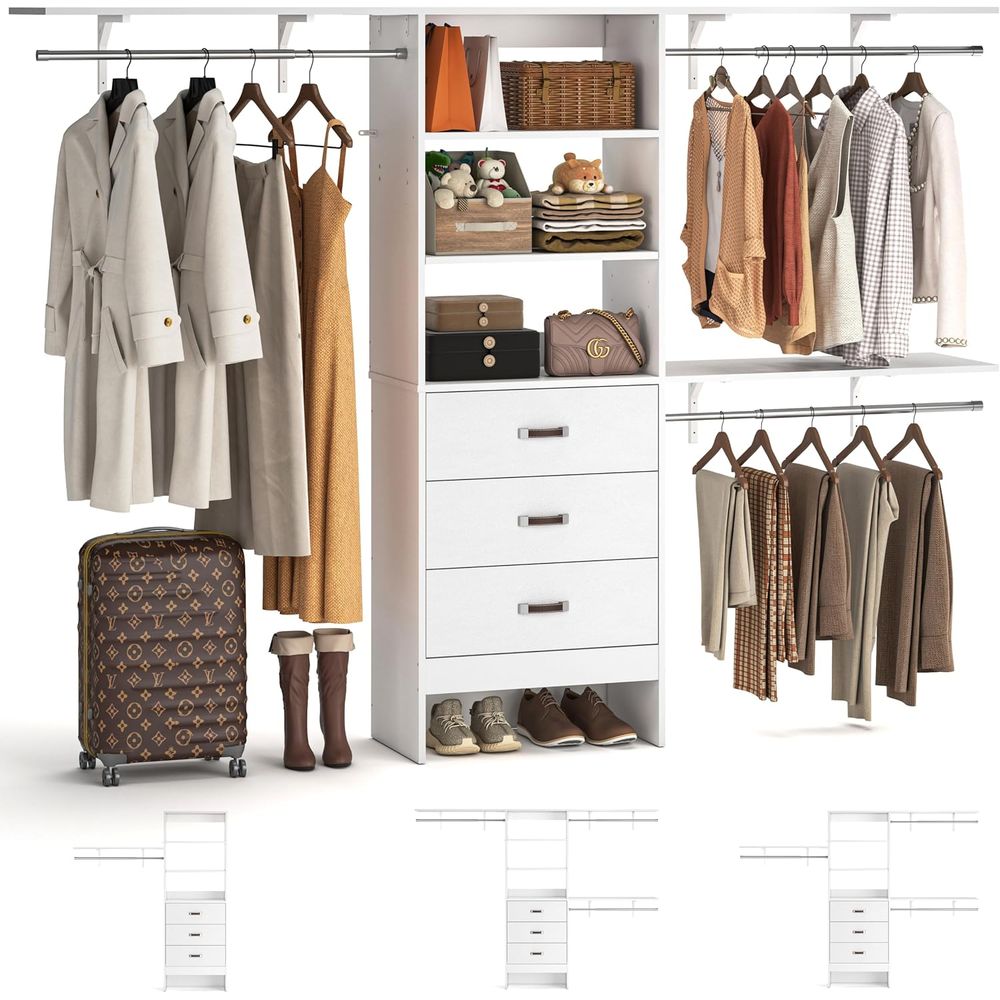 8T Closet System, 96'' Closet  - Bedroom Furniture 评论和价格