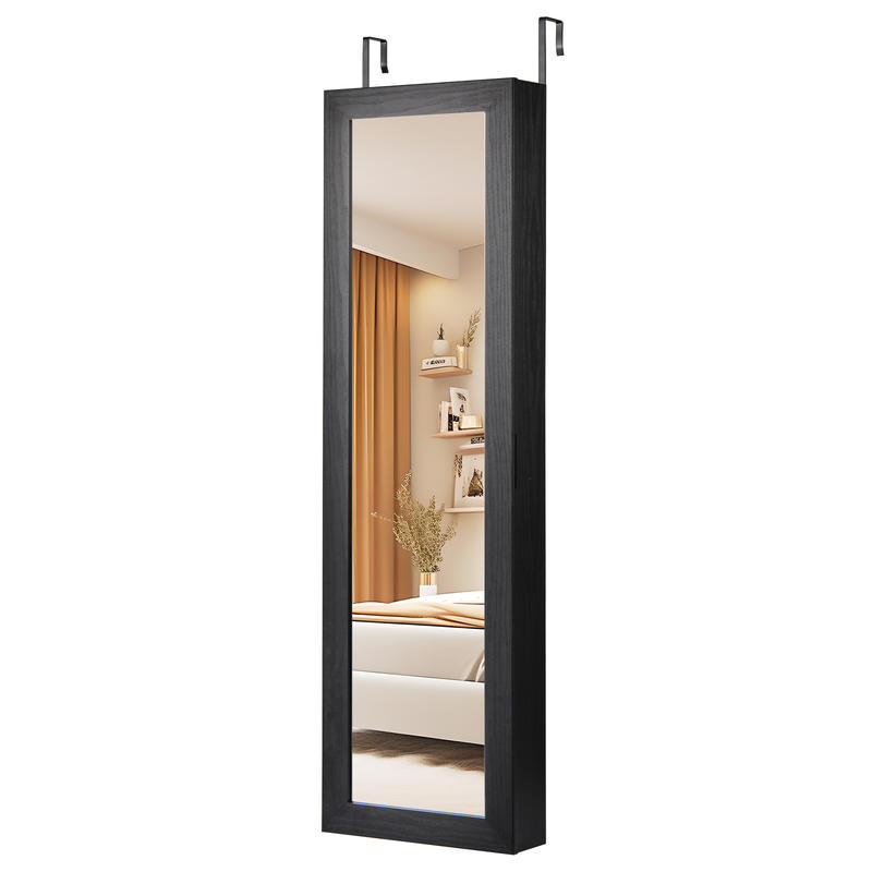 Locked Jewelry Armoire, Wall M - Full Length Mirror Jewelry Armoire 评论和价格