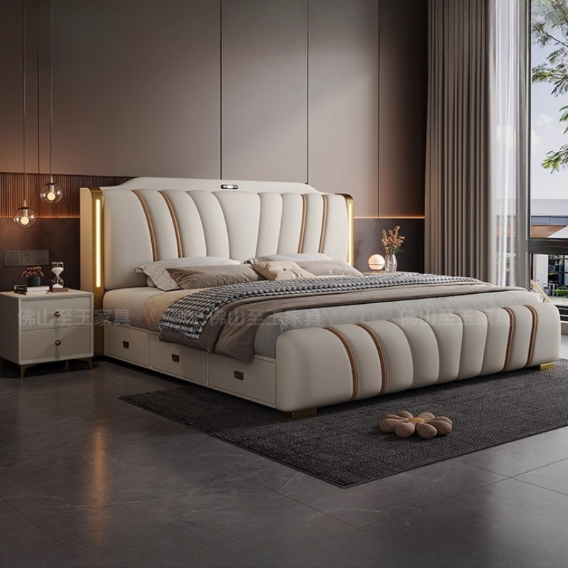 180x200CM with queen wooden be - King Size Bed Frame With Storage Drawers 评论和价格