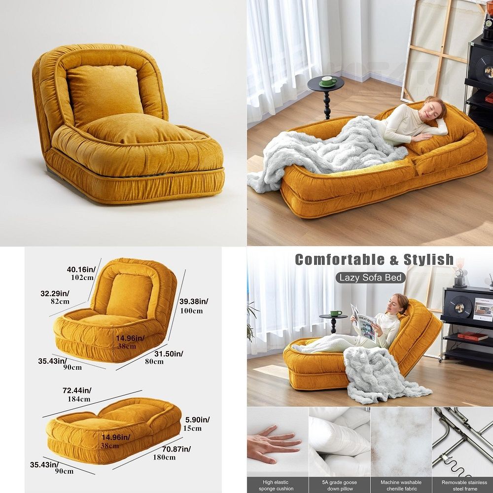 Foldable Lazy Sofa Bed Floor C - Sofas 评论和价格