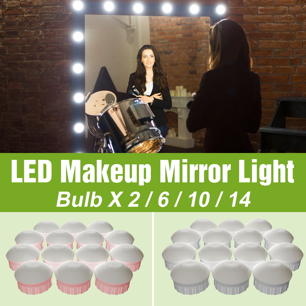 LED Makeup Mirror Light Bulb 5 - Dressing Table Vanity With Lighted Mirror 评论和价格