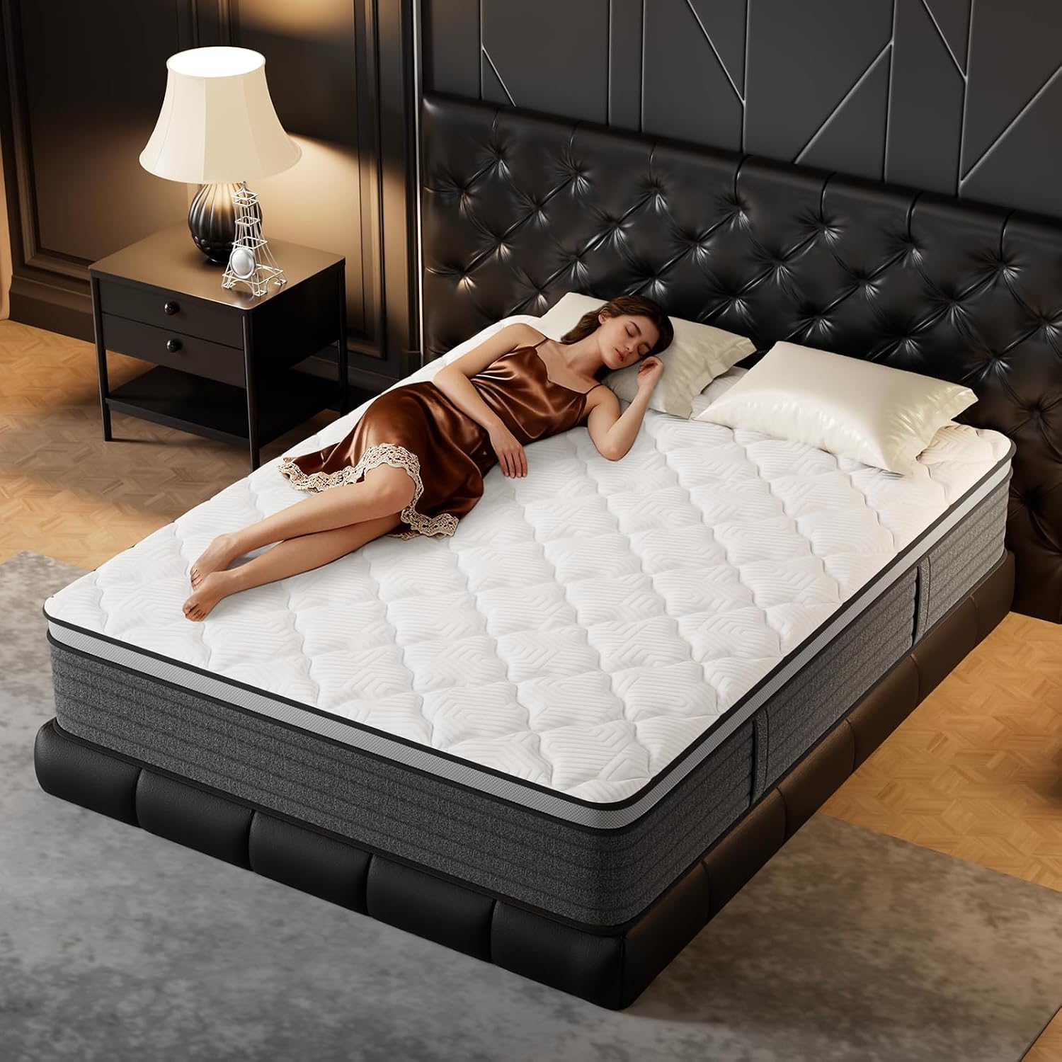 Queen Mattress 12 Inch Hybrid  - Memory Foam Mattress In A Box Queen 评论和价格