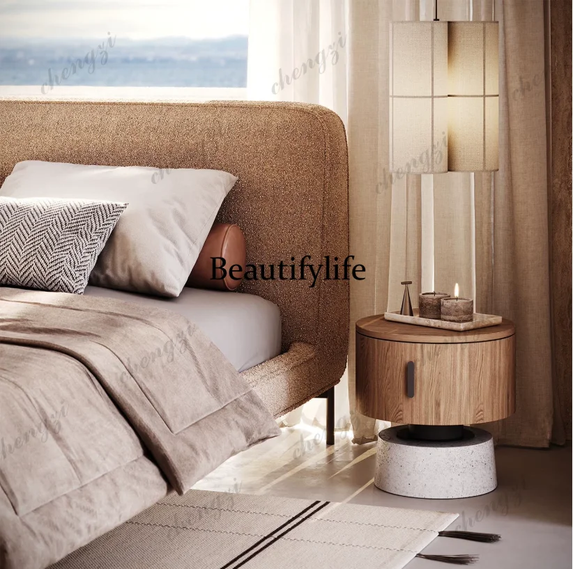 C178Round solid wood bedside t - Tables 评论和价格