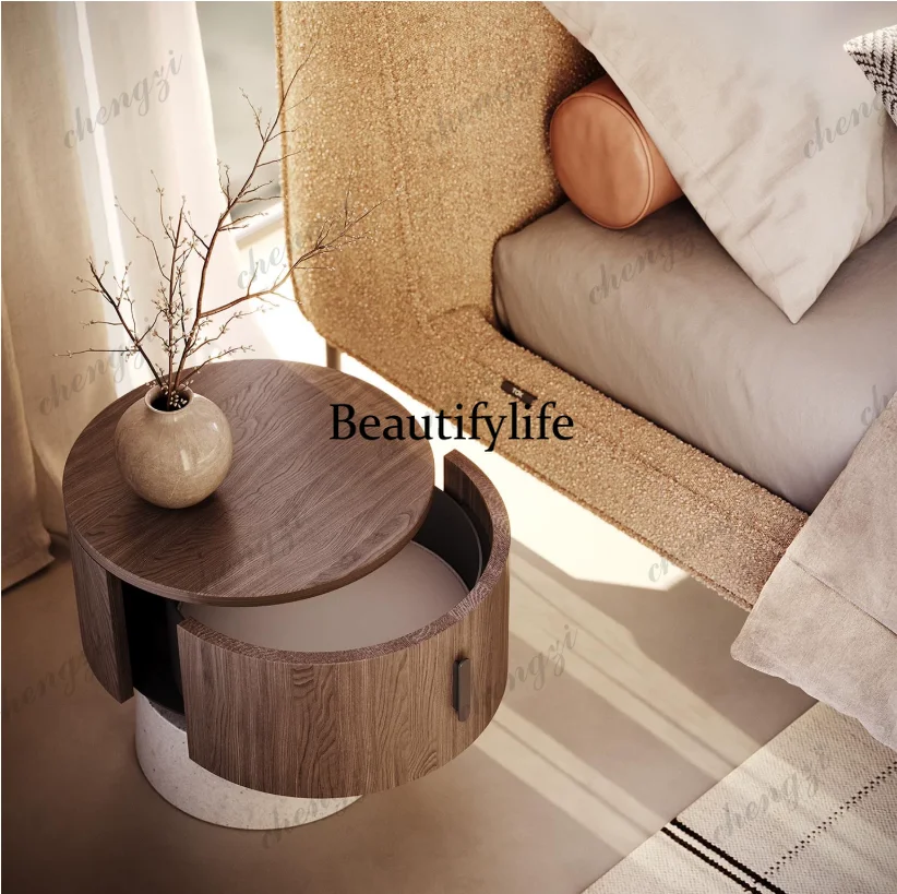 C178Round solid wood bedside t - Tables 评论和价格