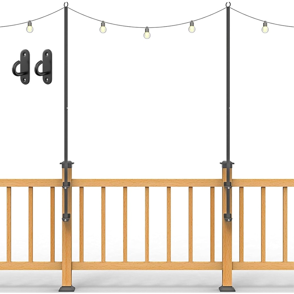 2 pack string light poles - st - Outdoor Furniture 评论和价格
