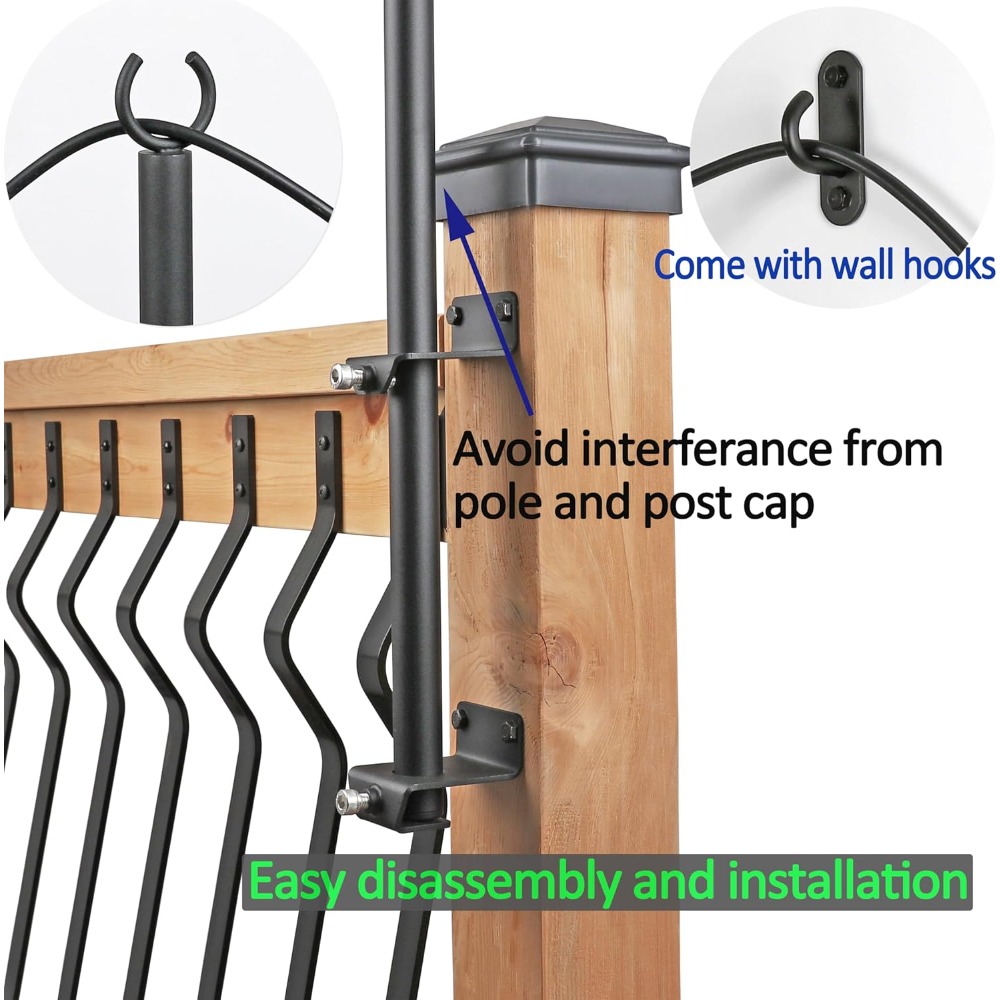 2 pack string light poles - st - Outdoor Furniture 评论和价格