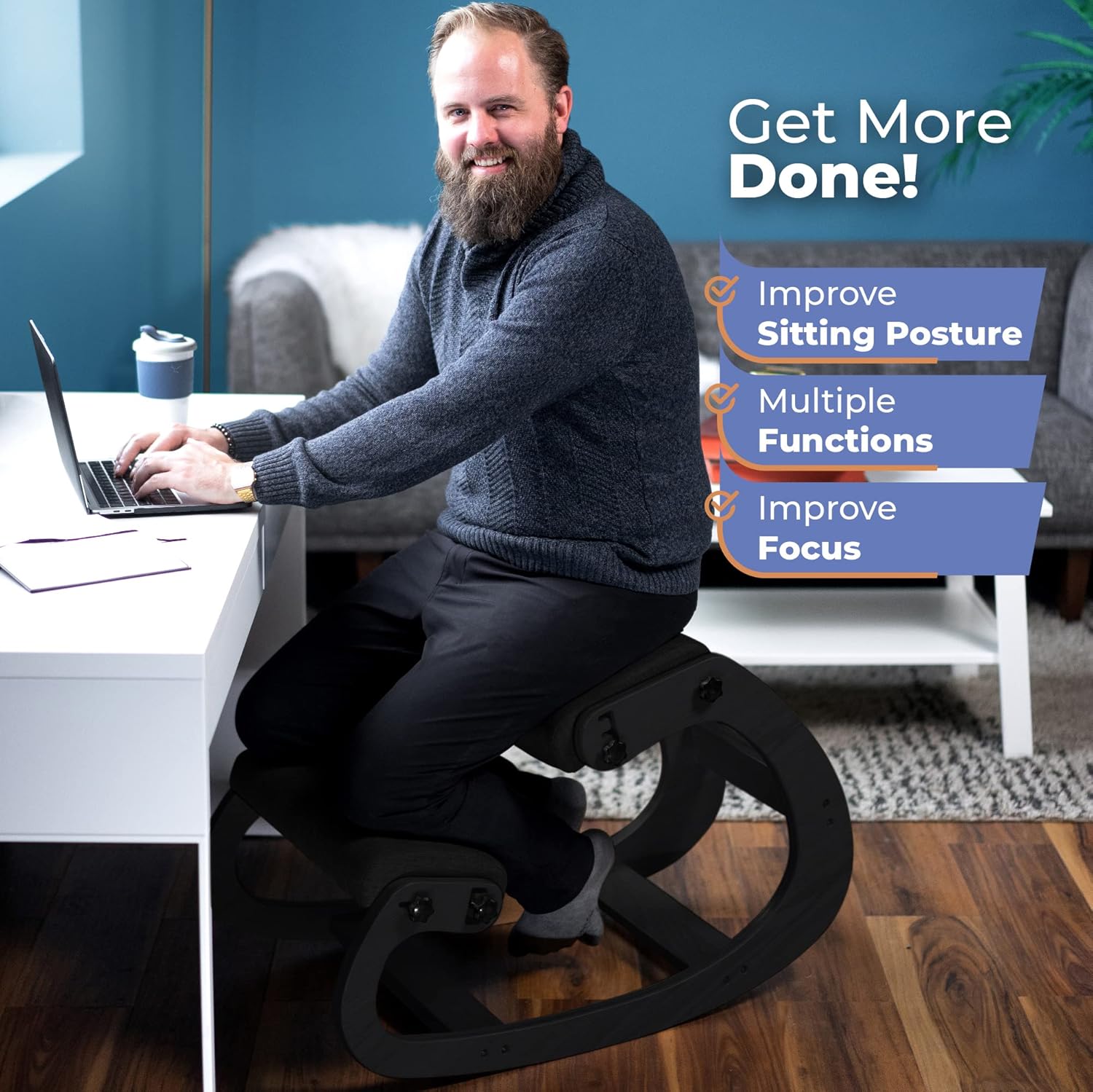 Ergonomic Wooden Kneeling Chai - Office Furniture 评论和价格