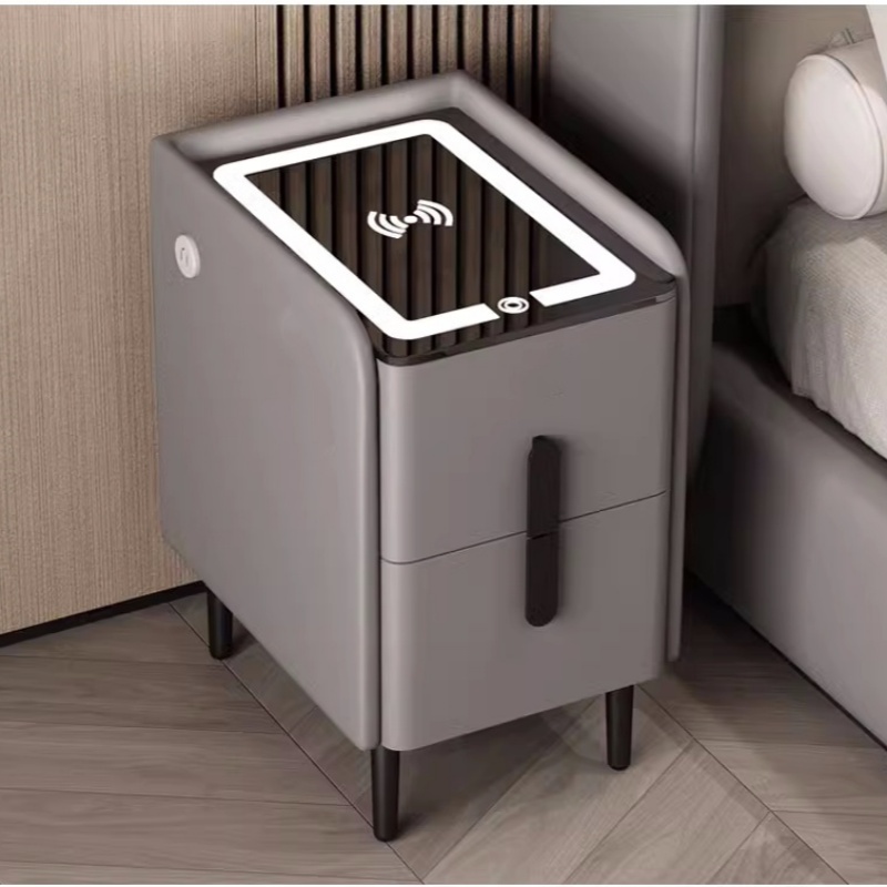 Nordic Style Smart Bedside Tab - Solid Wood Nightstand 2 Drawers 评论和价格
