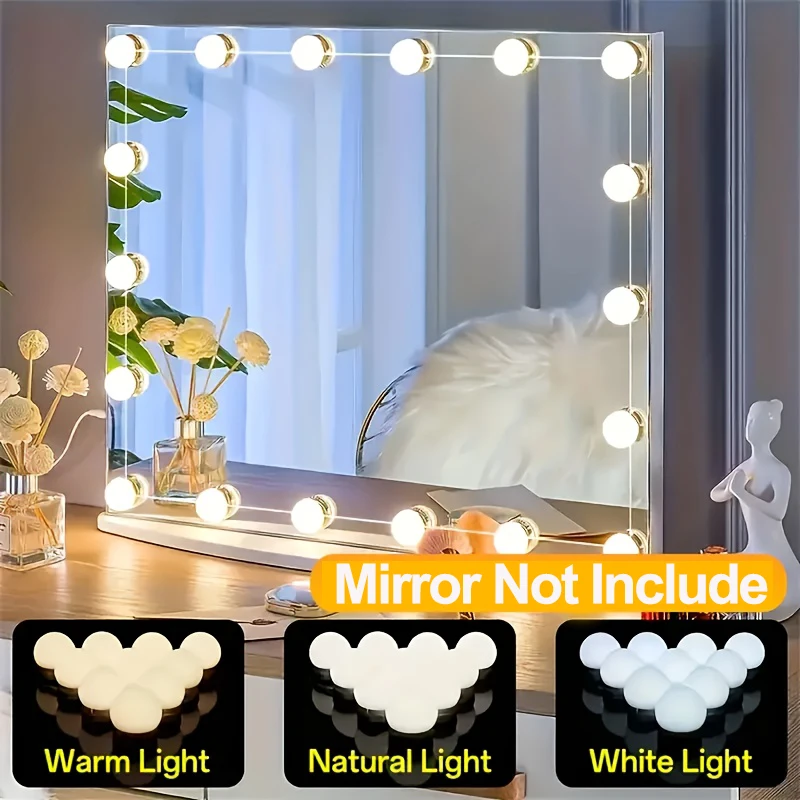 Hollywood Vanity Mirror Lights - Dressing Table Vanity With Lighted Mirror 评论和价格