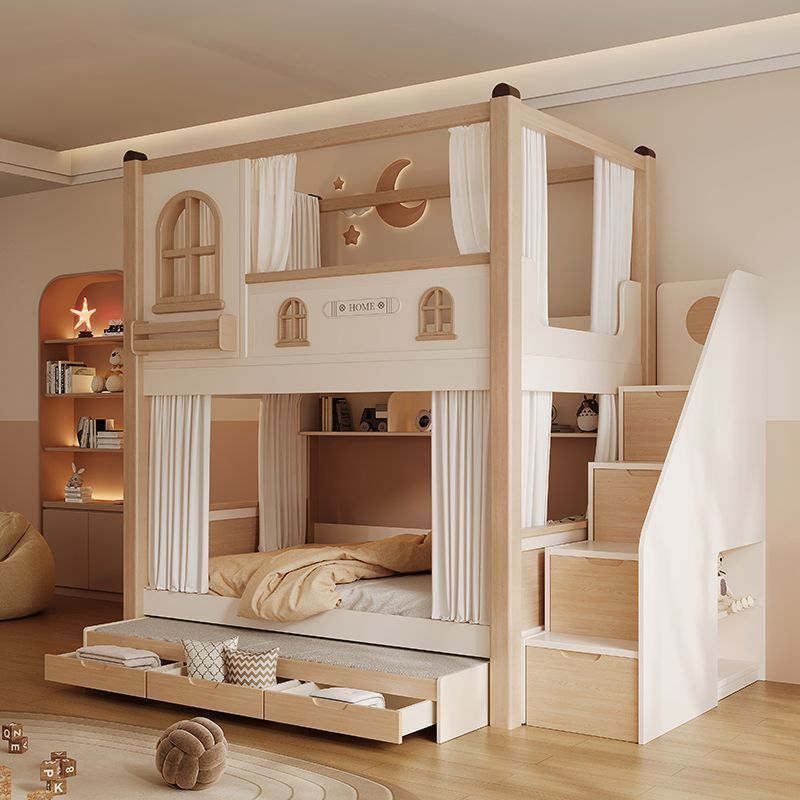 Children's Bunk Bed with Slide - Bunk Bed With Stairs And Slide 评论和价格