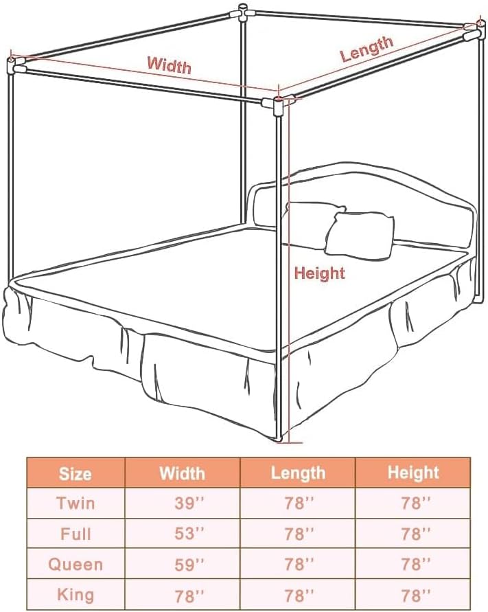 Stainless Steel Canopy Bed Fra - Canopy Bed Frame Metal Queen 评论和价格