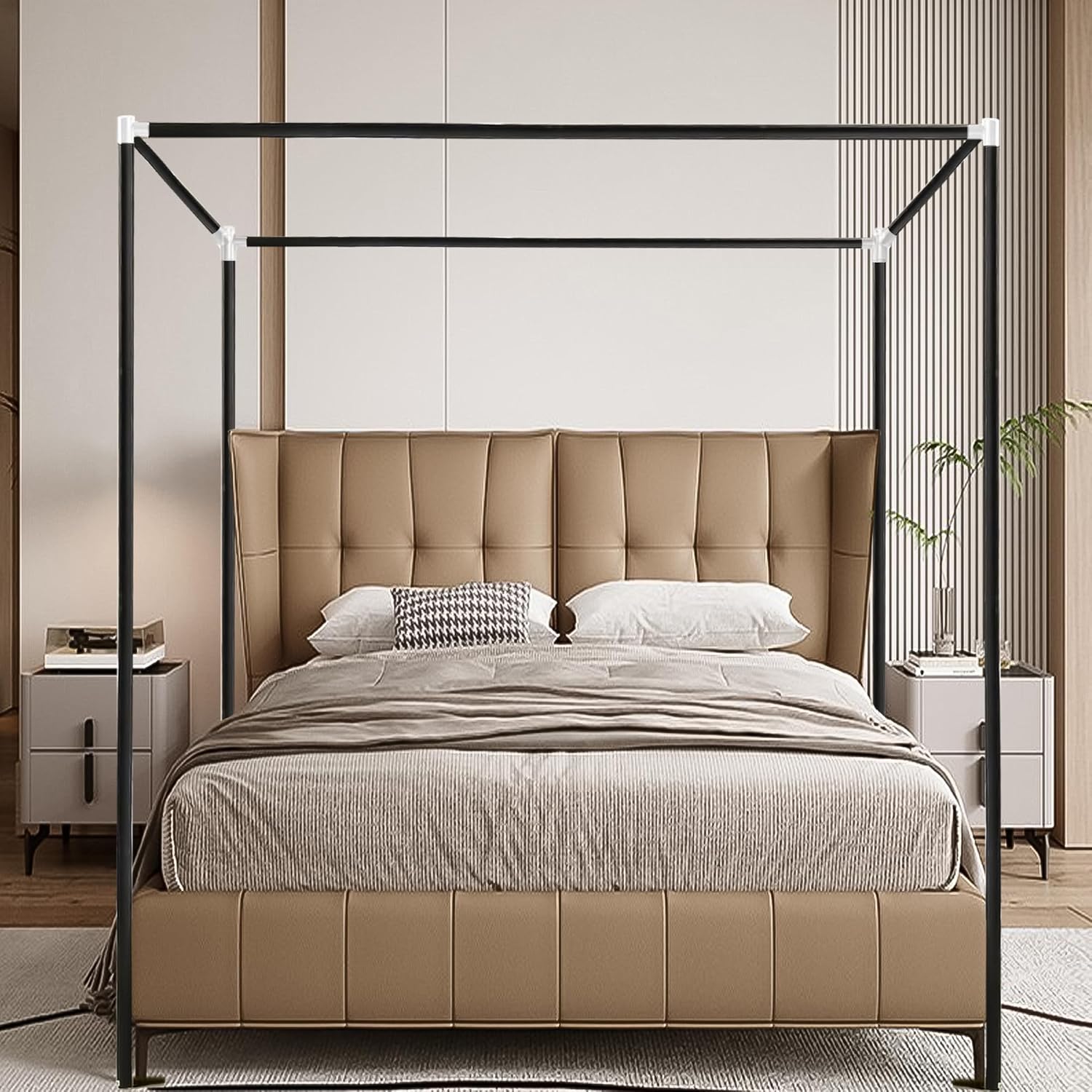 Stainless Steel Canopy Bed Fra - Canopy Bed Frame Metal Queen 评论和价格