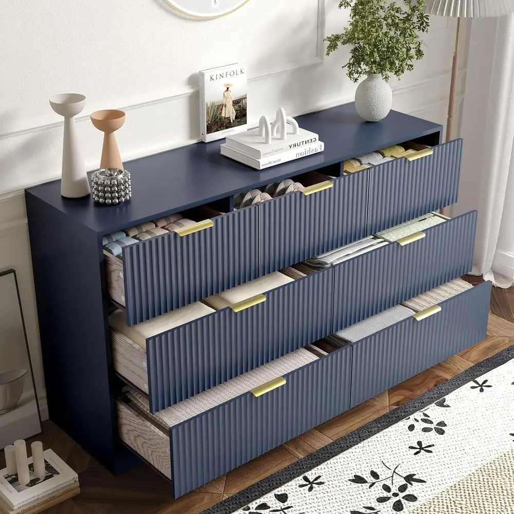 55 Wide Bedroom Dresser with D - Bedroom Furniture 评论和价格