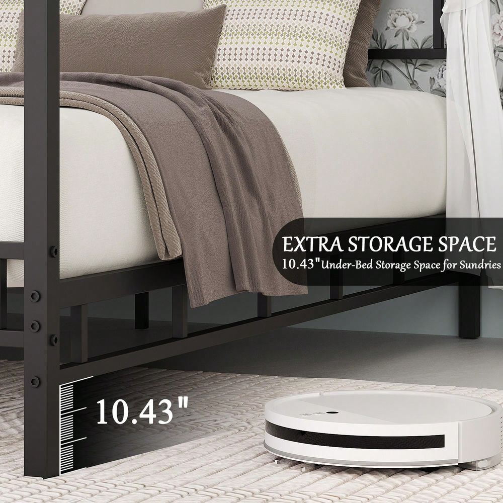 Metal Canopy Bed Frame, Queen  - Canopy Bed Frame Metal Queen 评论和价格