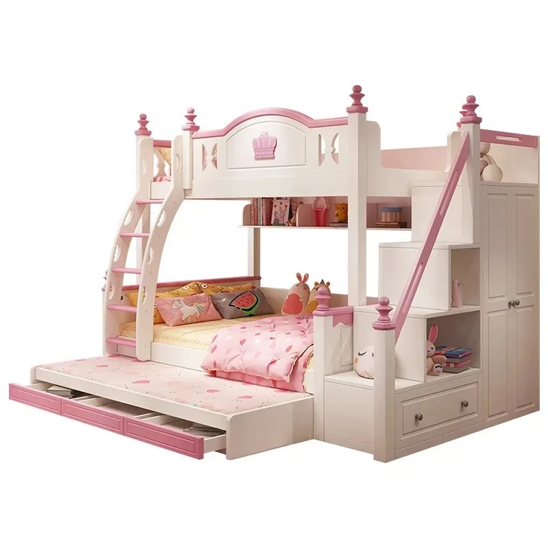 Children Bedroom Furniture Chi - Bunk Bed With Stairs And Slide 评论和价格