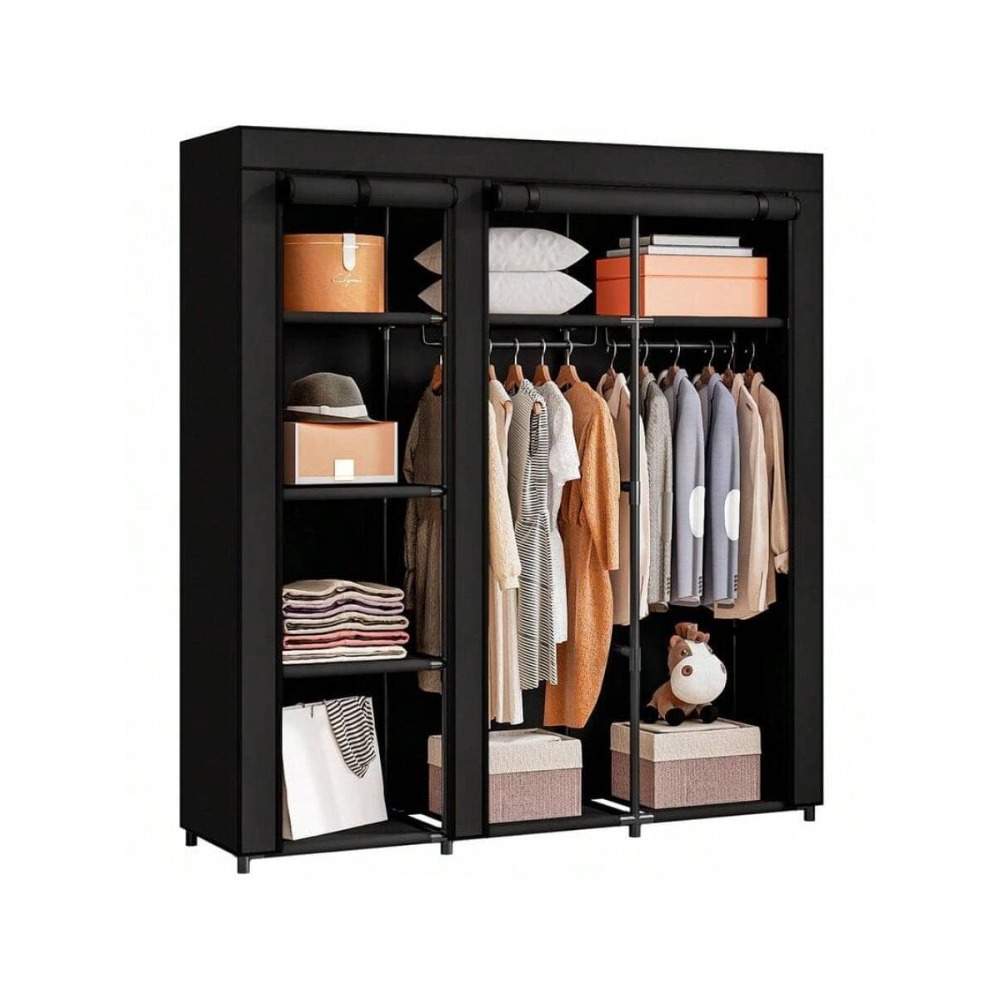 Portable Wardrobe Closet Stora - Wardrobe Closet Portable Fabric Cover 评论和价格