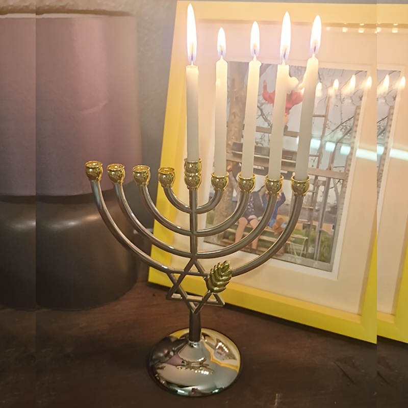 9 Branch Hanukkah Menorah Meta - Tables 评论和价格
