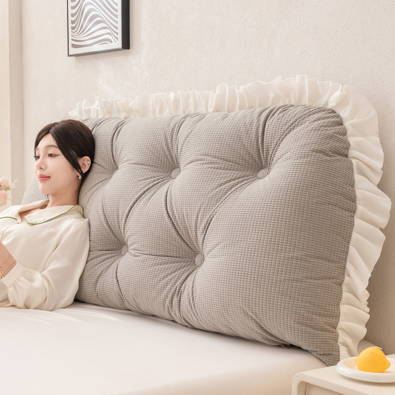 Ruffled Headboard Pillow Lumba - Headboard Cushion Backrest Tatami 评论和价格