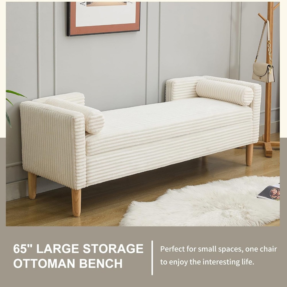 with Wood Leg, End of Bed Benc - Bedroom Furniture 评论和价格