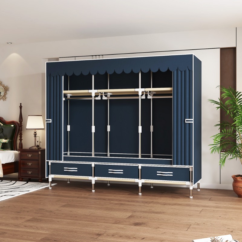 65 Inch Fabric Closet with Dra - Wardrobe Closet Portable Fabric Cover 评论和价格