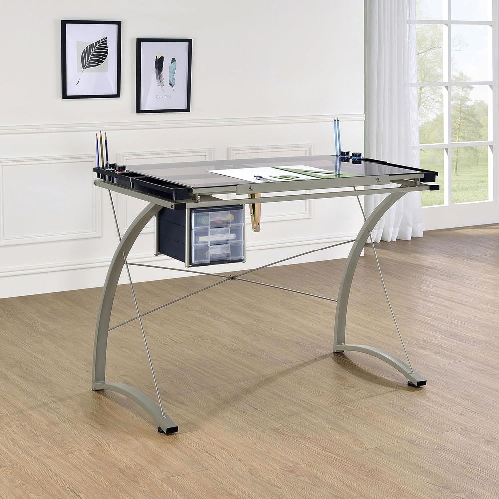 41-Inch Metal and Glass Drafti - Tables 评论和价格