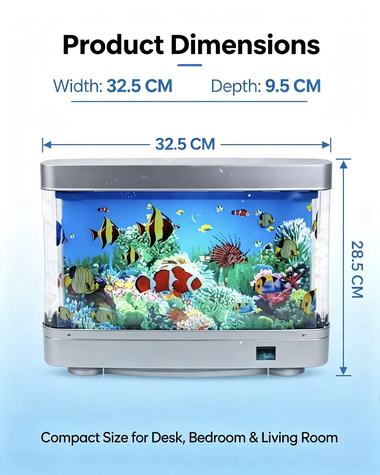 Tropical Fish Tank Lamps Artif - Floating Nightstand With Led Light 评论和价格