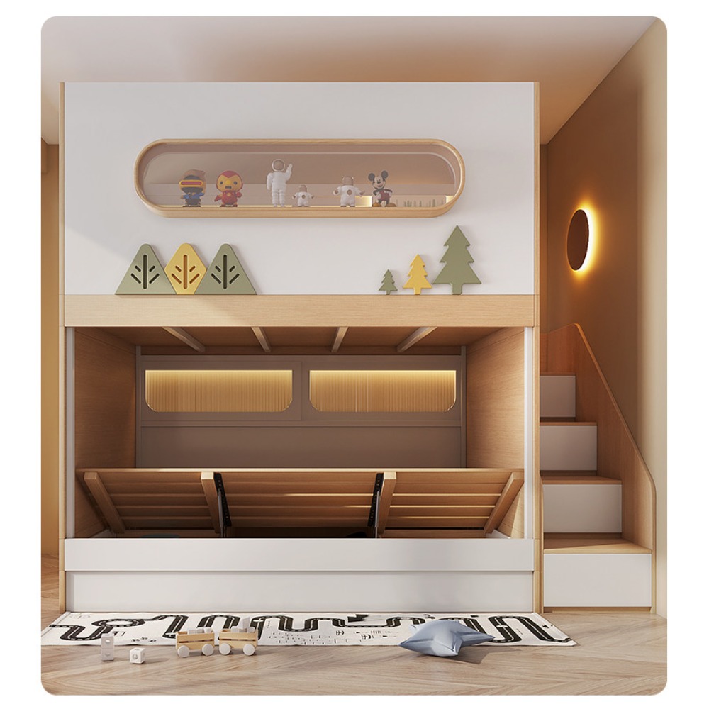 Space Capsule Treehouse Bunk B - Bunk Bed With Stairs And Slide 评论和价格