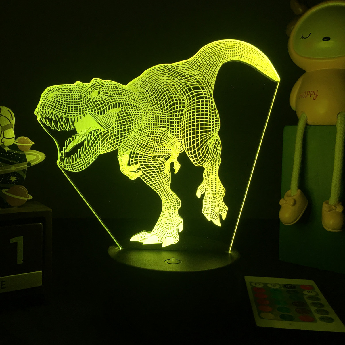 3D LED Dinosaur Nightlight For - Floating Nightstand With Led Light 评论和价格