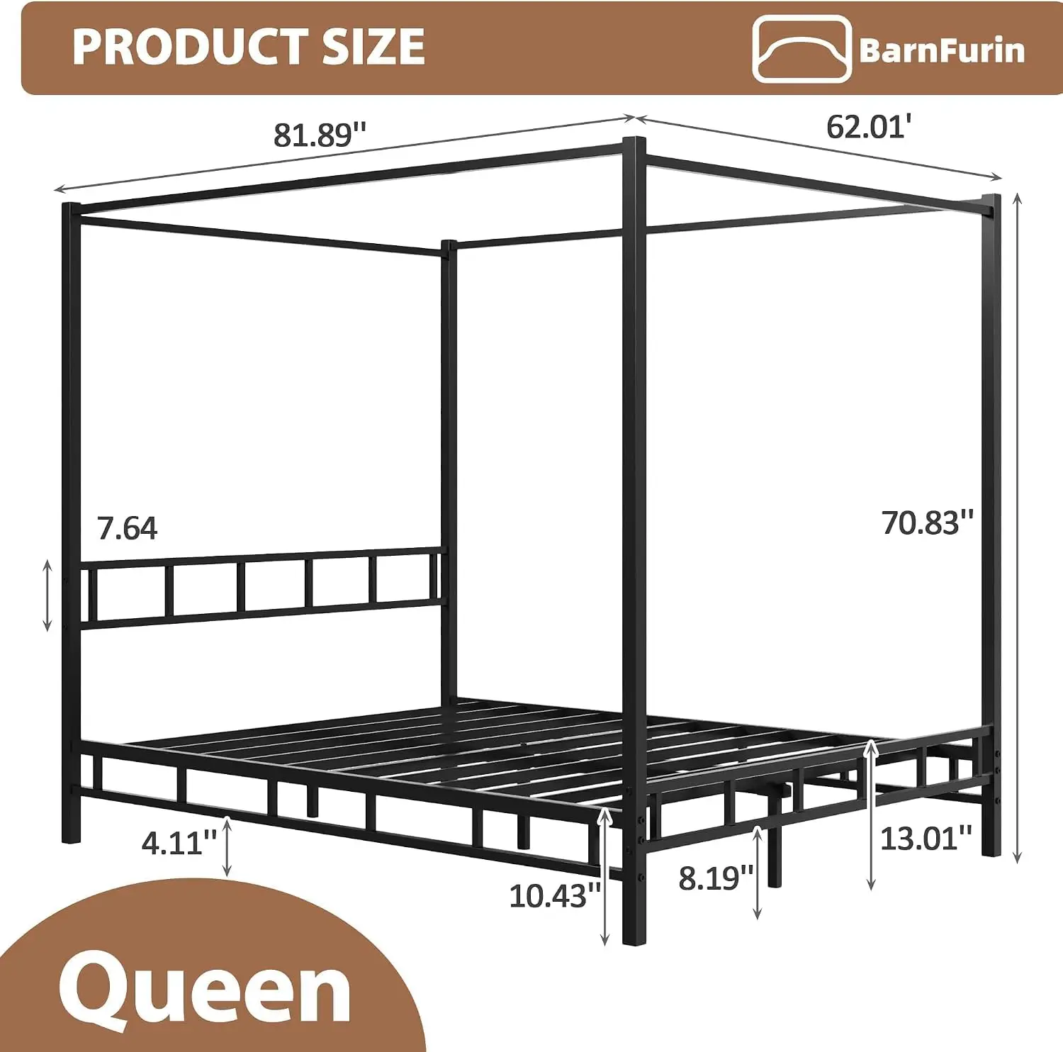 Metal Canopy Bed Frame Queen S - Canopy Bed Frame Metal Queen 评论和价格