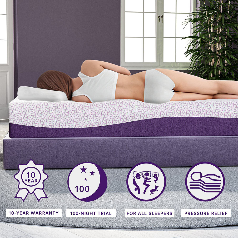 OEM/ODM Prple Colour Mattress  - Memory Foam Mattress In A Box Queen 评论和价格
